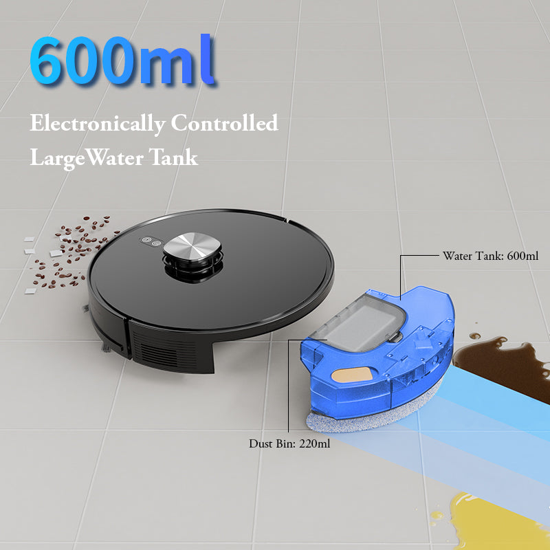 Leipzig Robot Vacuum and Mop, 3 in 1, 3500Pa, LDS Navigation, App Control