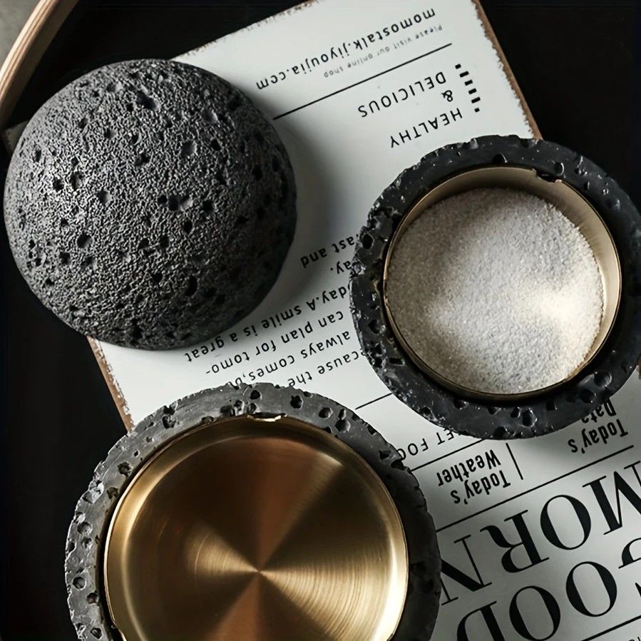 Orvieto Concrete Ashtray, Dark Grey