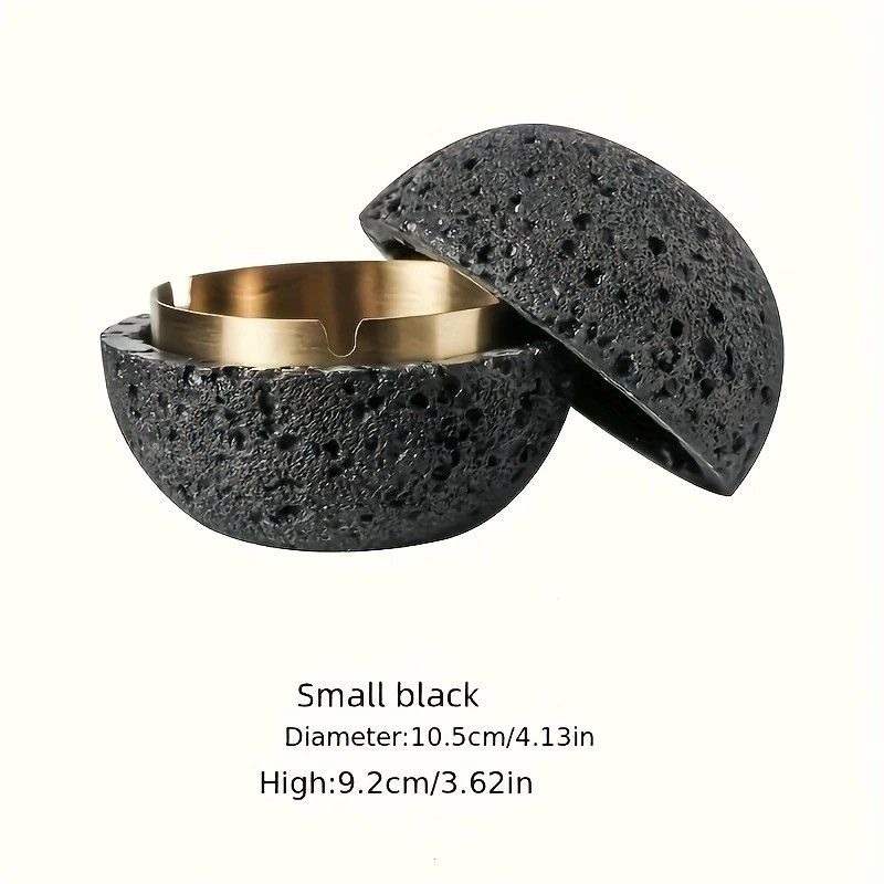 Orvieto Concrete Ashtray, Dark Grey