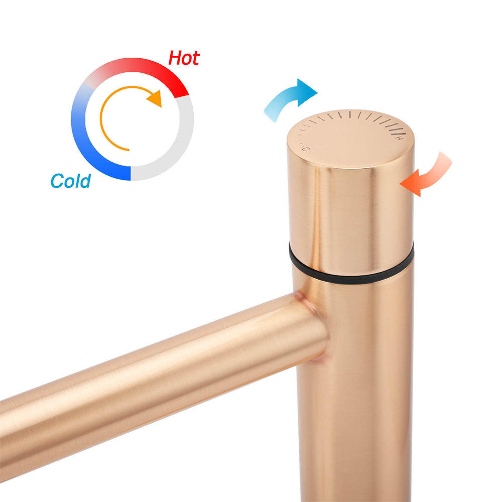 Basin Mixer Tap, Brushed Rose Gold