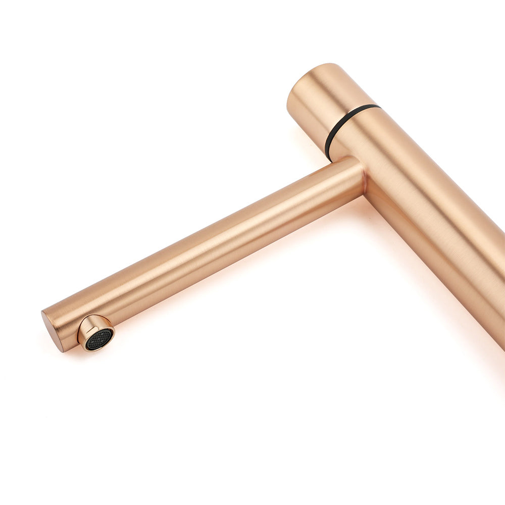Basin Mixer Tap, Brushed Rose Gold