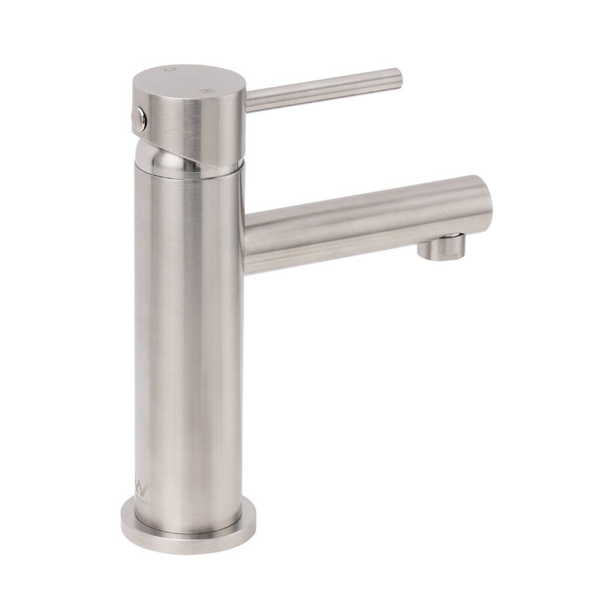 Brushed Nickel Round Basin Mixer Tap