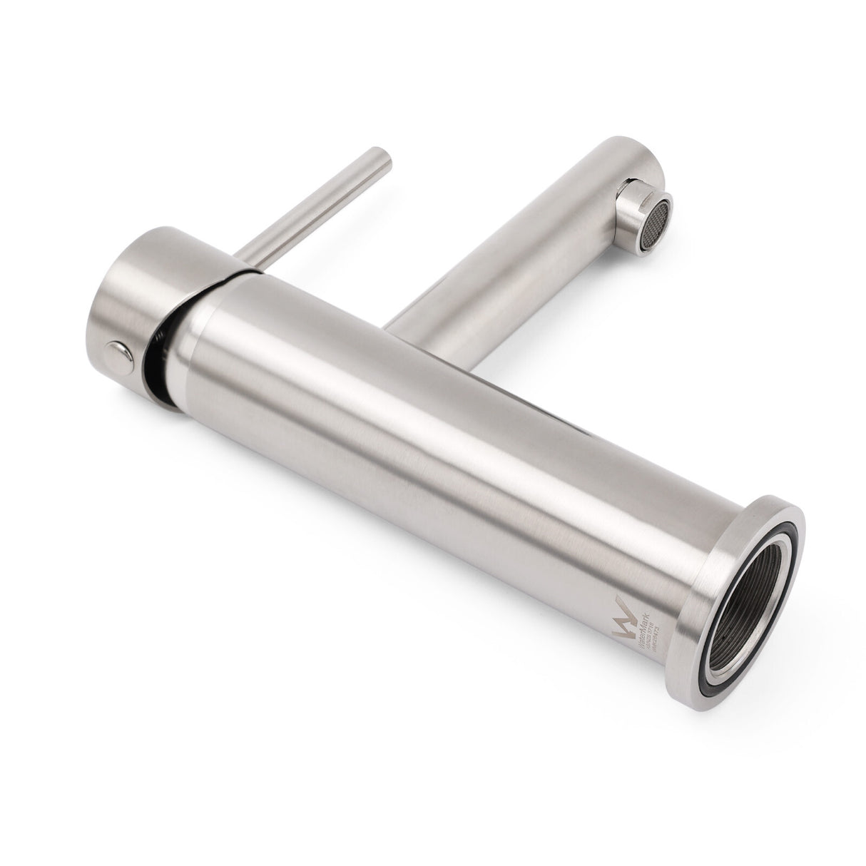 Brushed Nickel Round Basin Mixer Tap