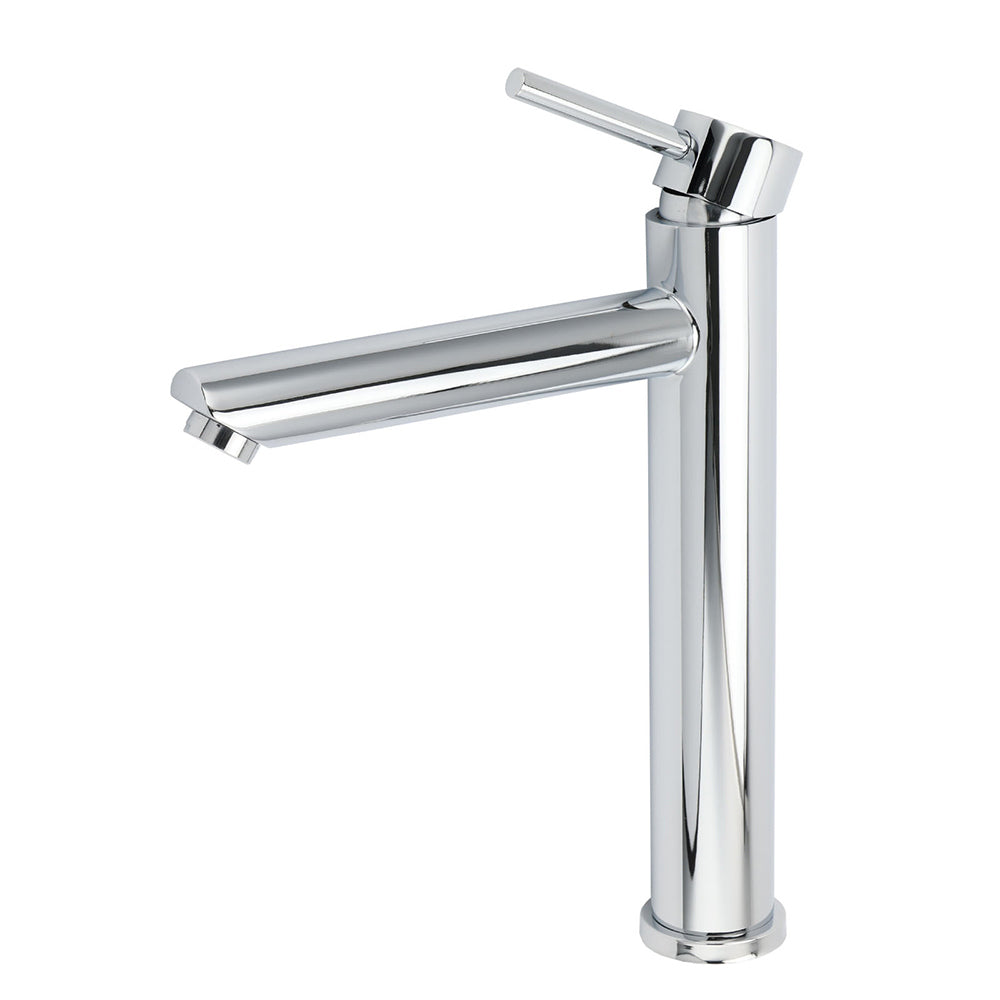 Polished Chrome Round Tall Basin Mixer Tap