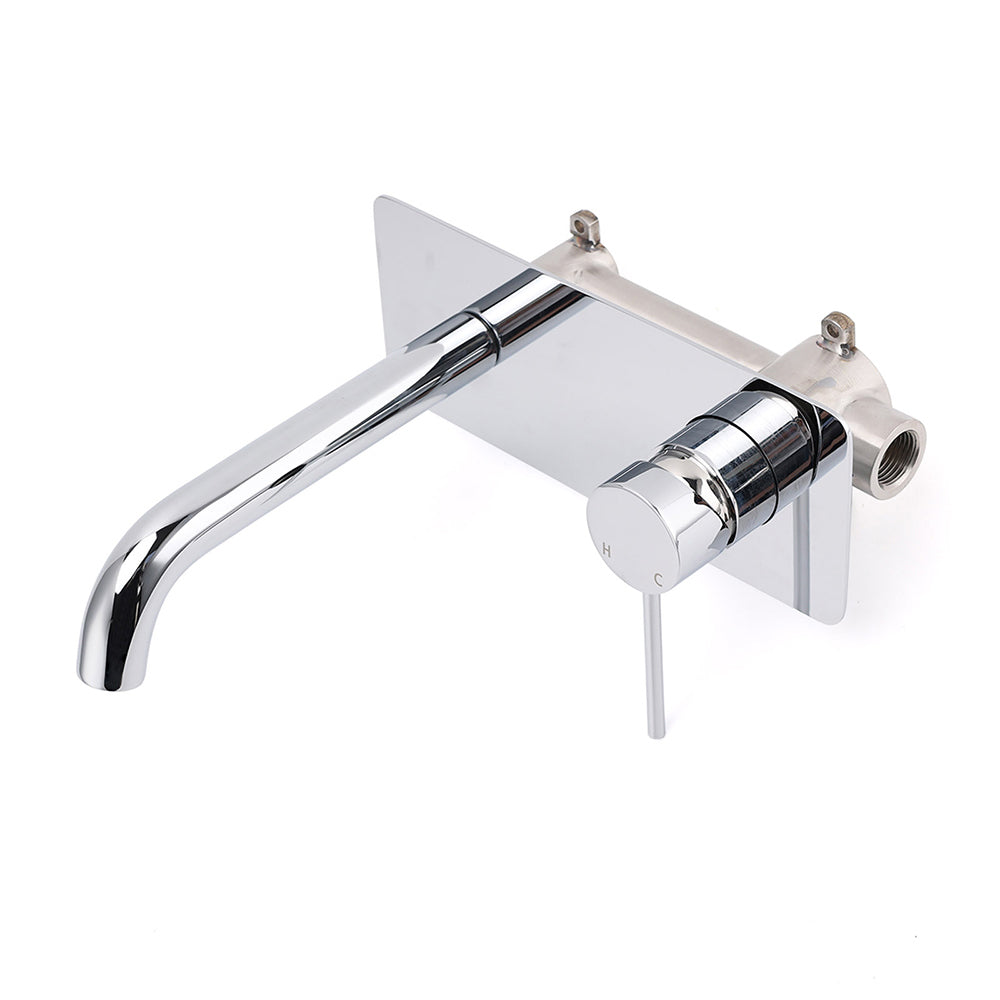 Round Wall Mounted Basin Mixer Tap, Chrome