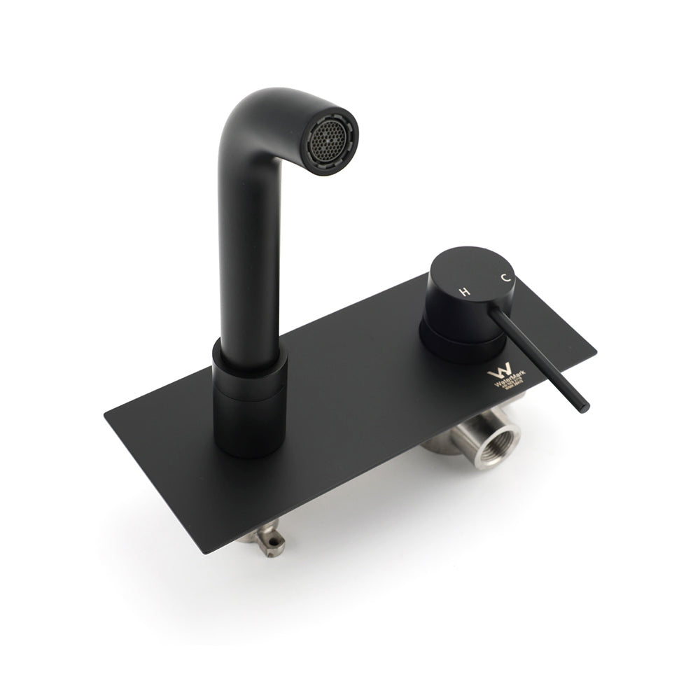 Matt Black Round Basin Mixer Tap