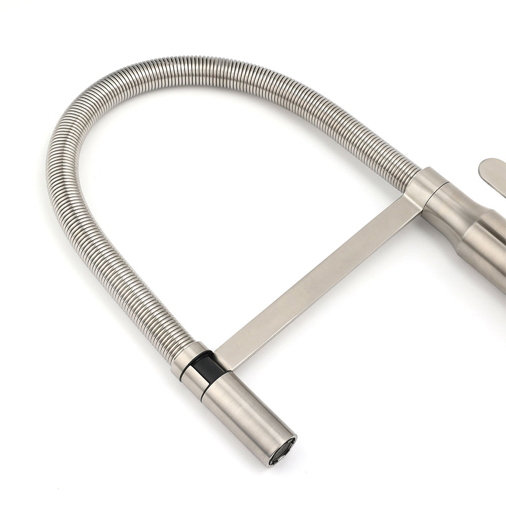 Pull Out Kitchen Mixer Tap, 360 Degree Swivel, Brushed Nickel