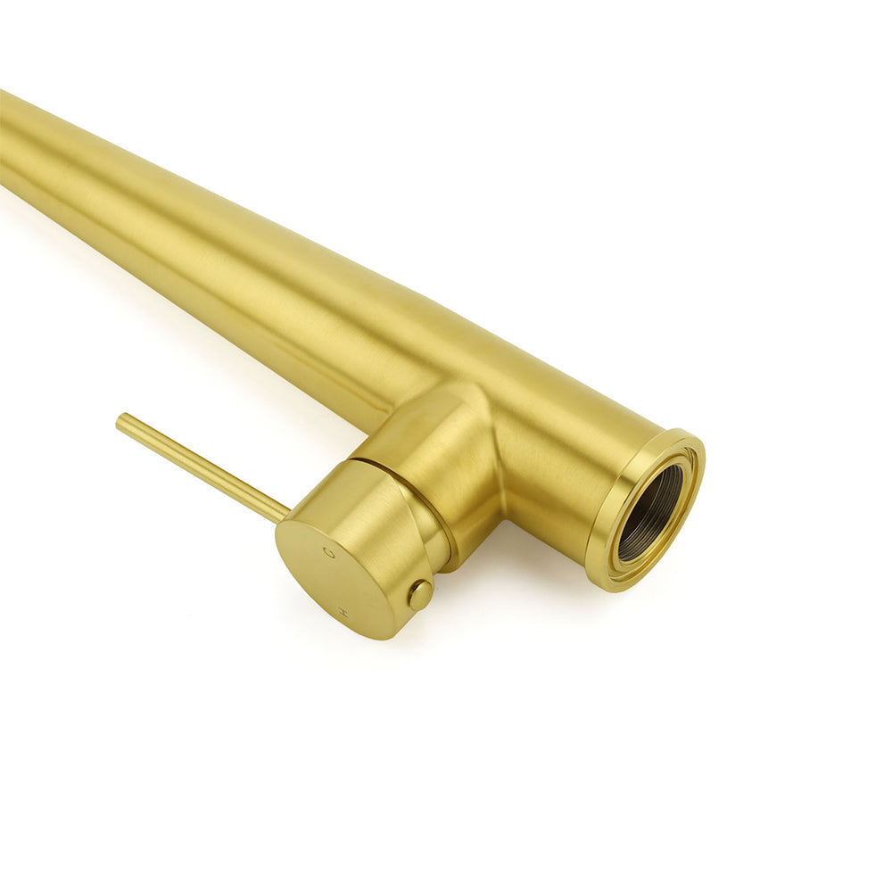 Kitchen Sink Mixer Tap with Swivel Spout, Brushed Gold