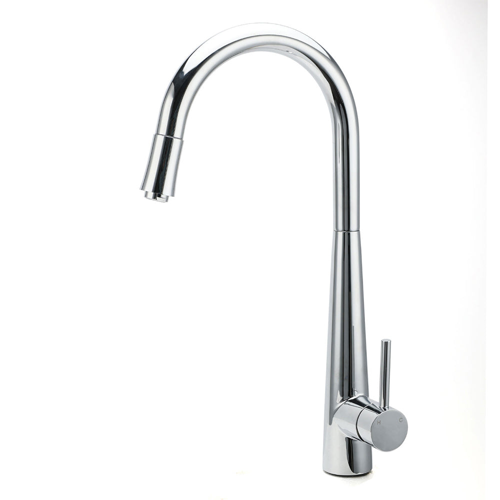 Chrome Pull Out Kitchen Sink Mixer Tap