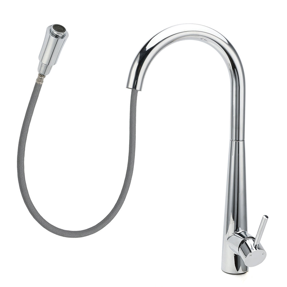 Chrome Pull Out Kitchen Sink Mixer Tap