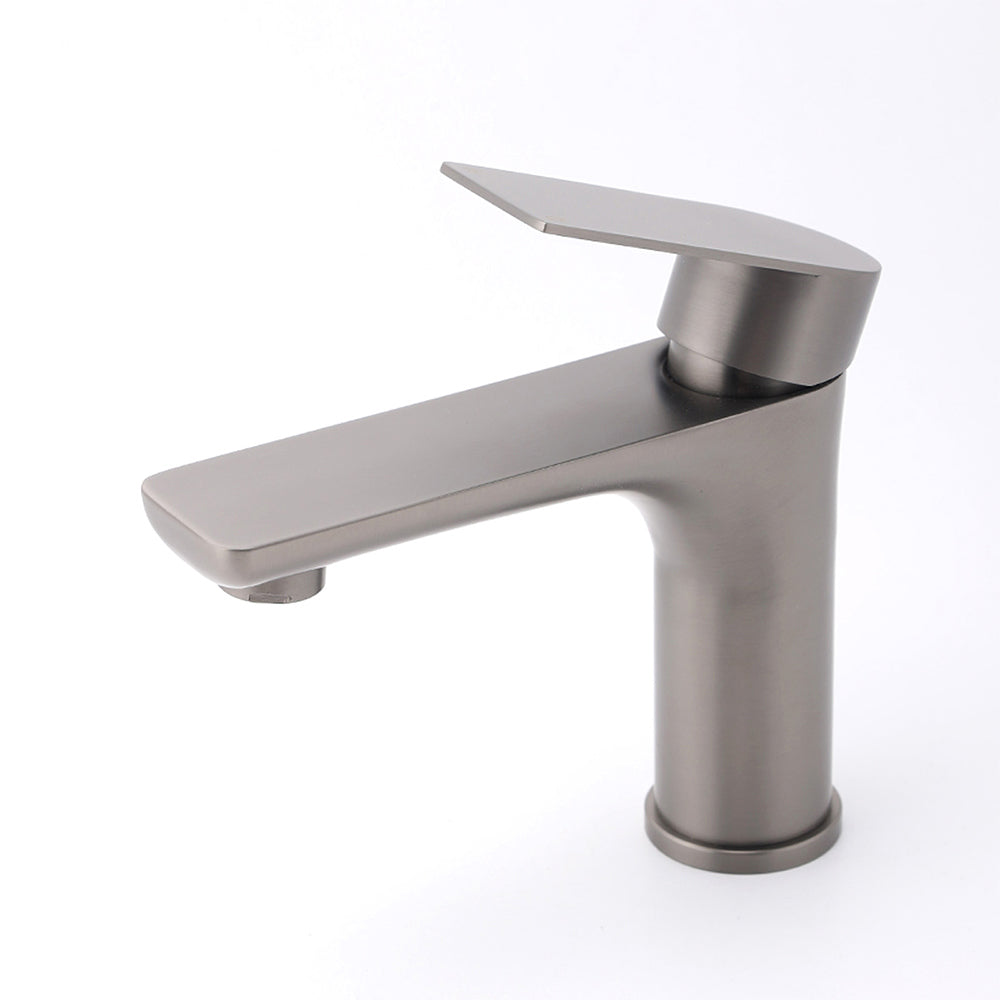 Round Basin Mixer Tap, Gun Metal