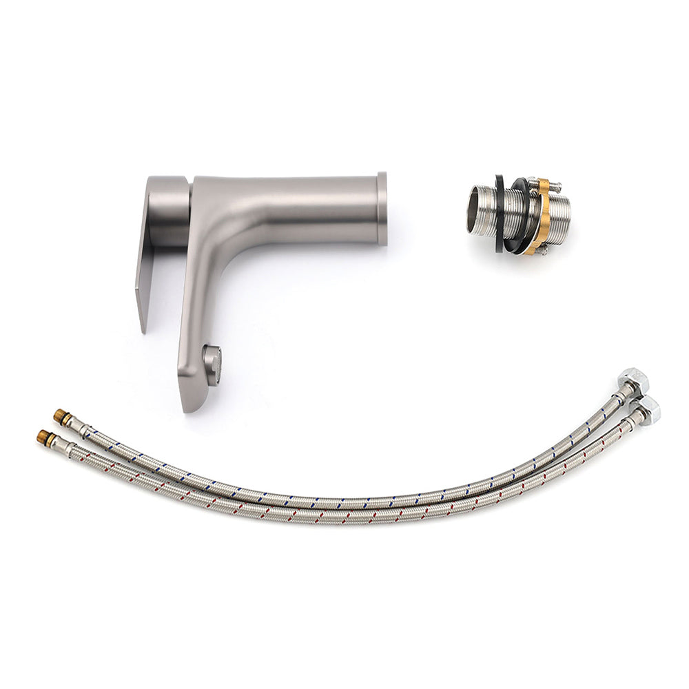 Round Basin Mixer Tap, Gun Metal
