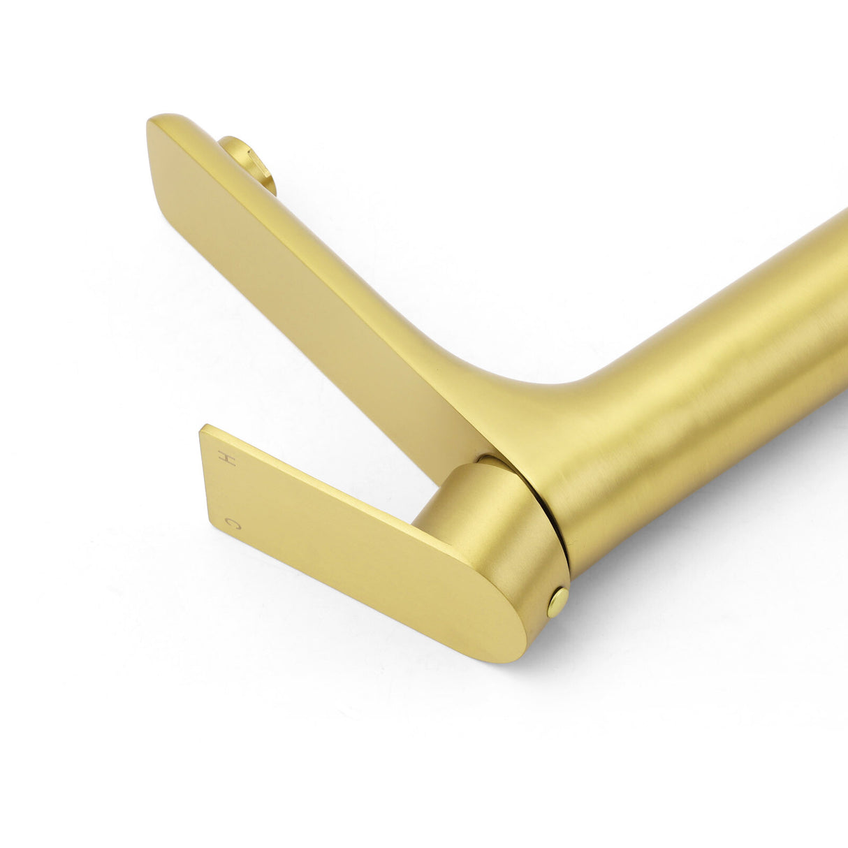 Round Tall Basin Mixer Tap, Brushed Gold