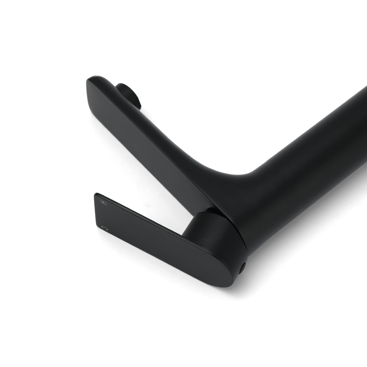 Round Tall Basin Mixer Tap, Matte Black