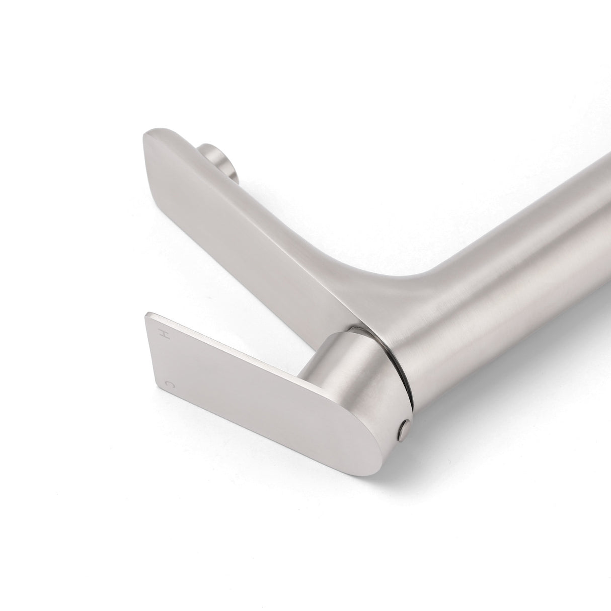 Brushed Nickel Round Tall Basin Mixer Tap image 5