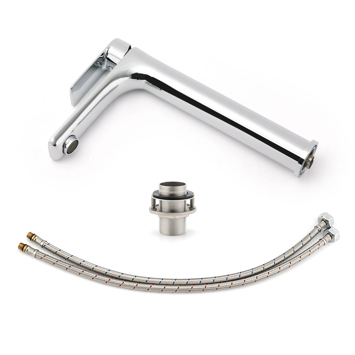 Chrome Round Tall Basin Mixer Tap image 6