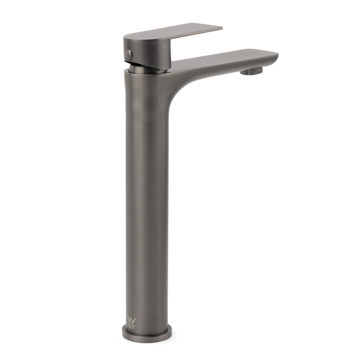 Round Tall Basin Mixer Tap, Gunmetal Grey