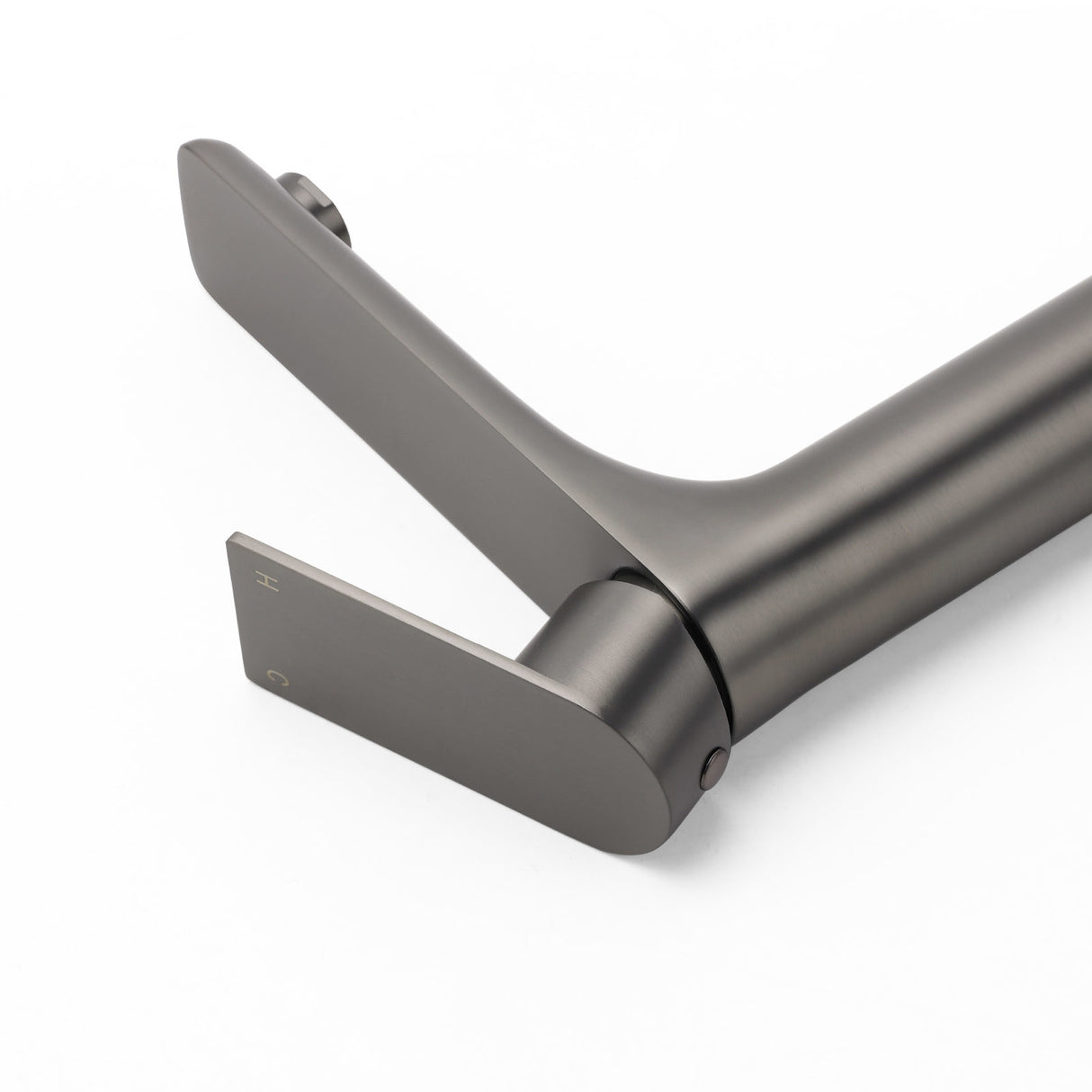 Round Tall Basin Mixer Tap, Gunmetal Grey