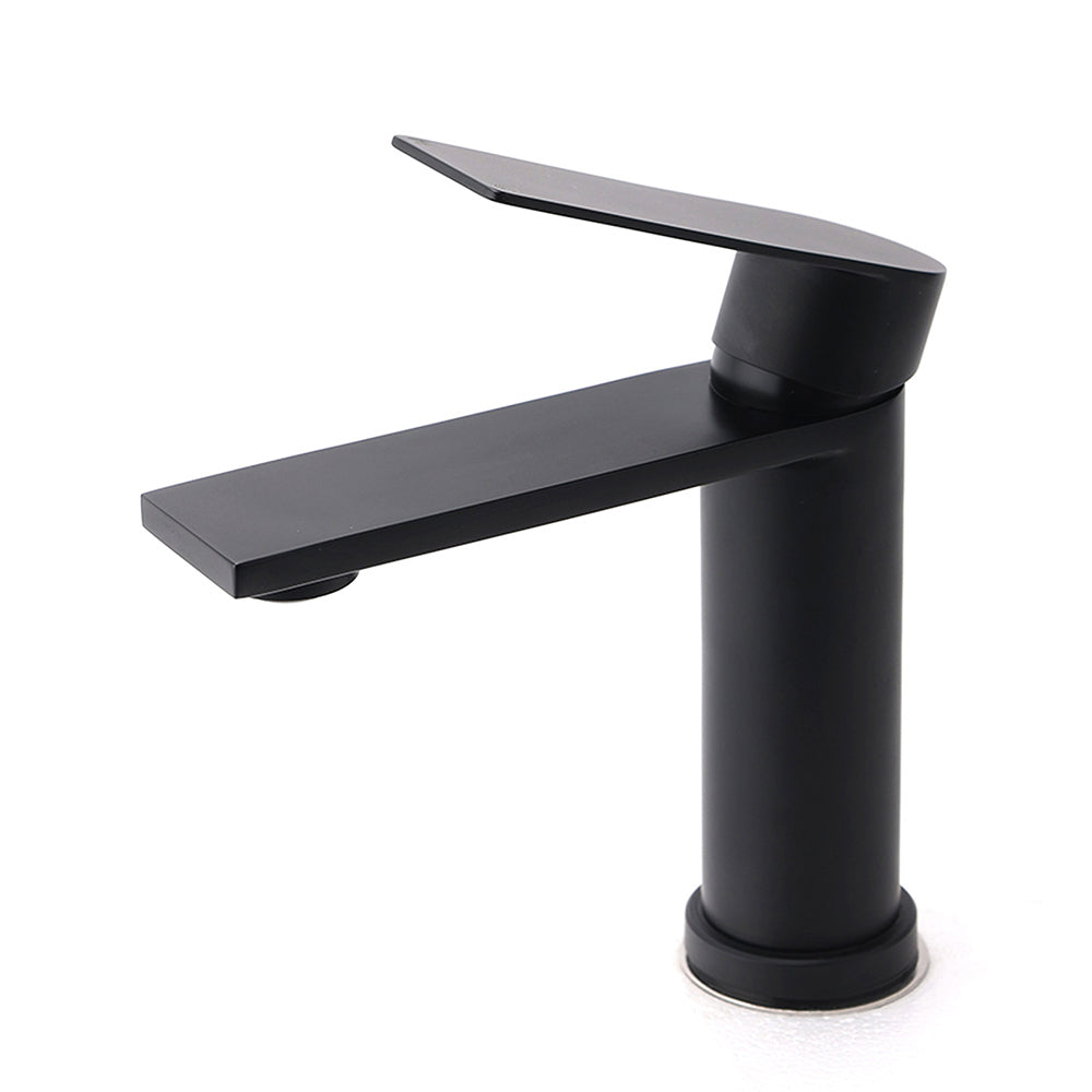 Matt Black Round Basin Mixer Tap image 2