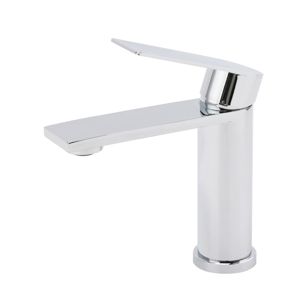 Chrome Square Short Basin Mixer Tap image 2