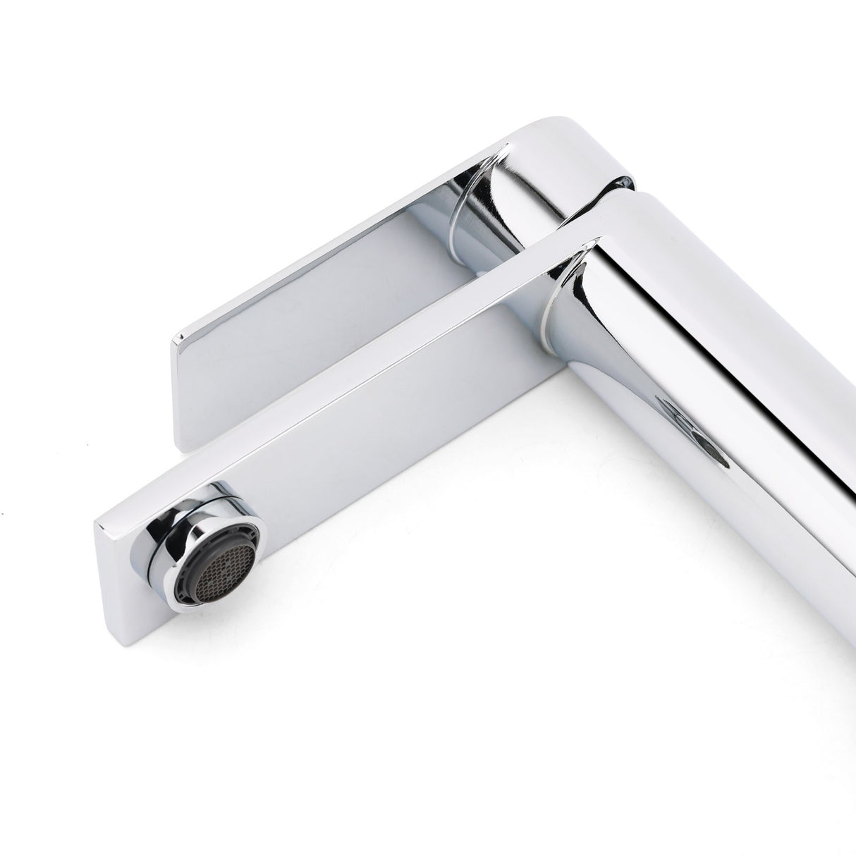 Chrome Square Short Basin Mixer Tap image 4