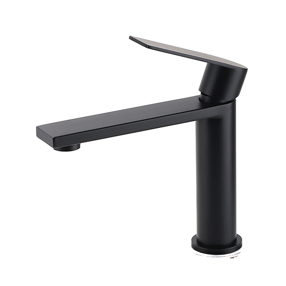 Matt Black Square Short Basin Mixer Tap image 2
