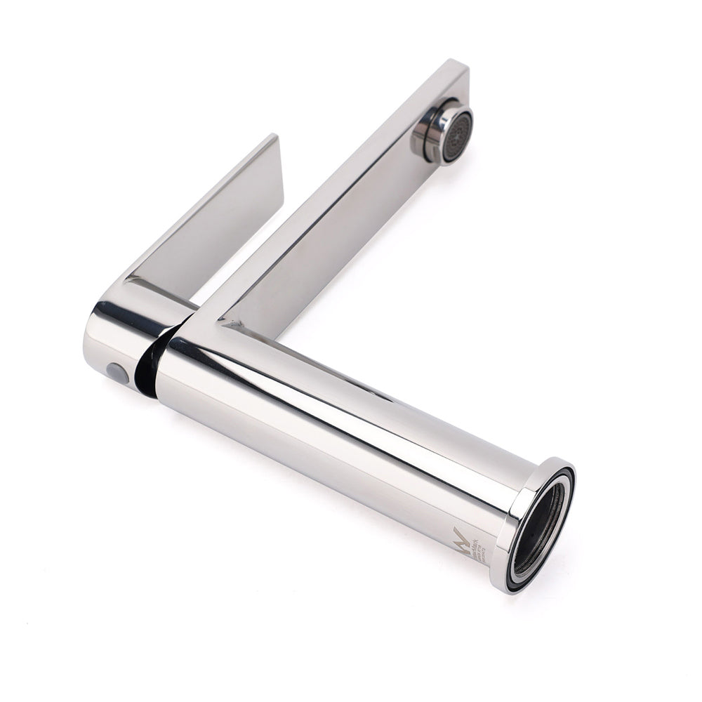 Polished Chrome Square Short Basin Mixer Tap image 5