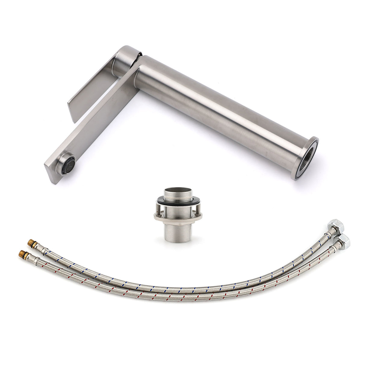 Tall Basin Mixer Tap, Brushed Nickel