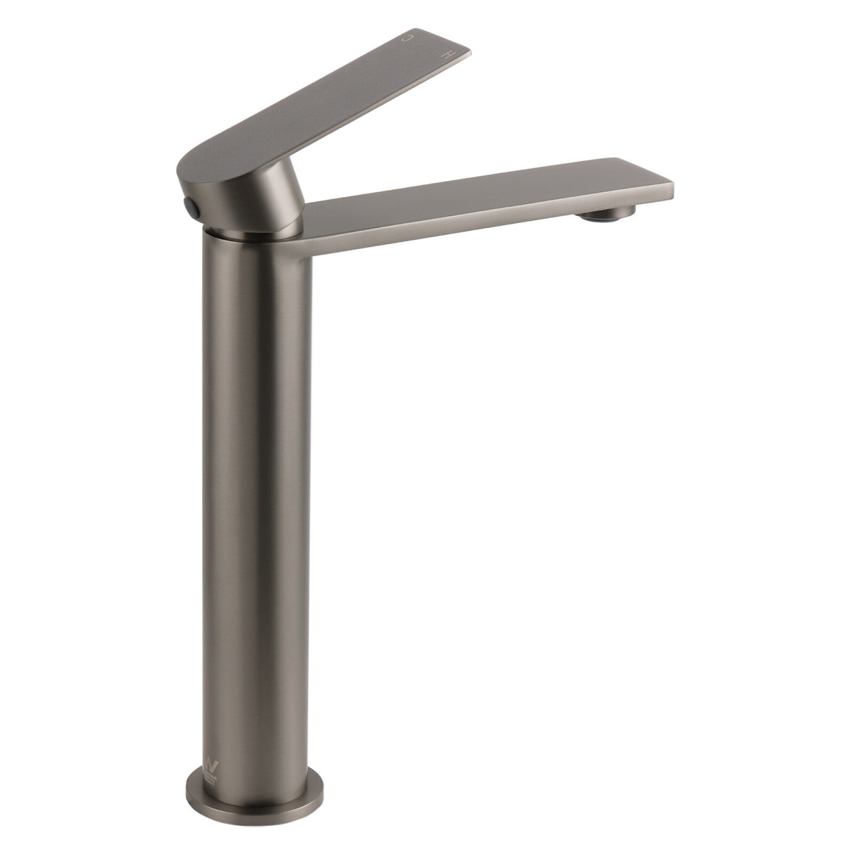 Tall Basin Mixer Tap, Square, Gun Metal