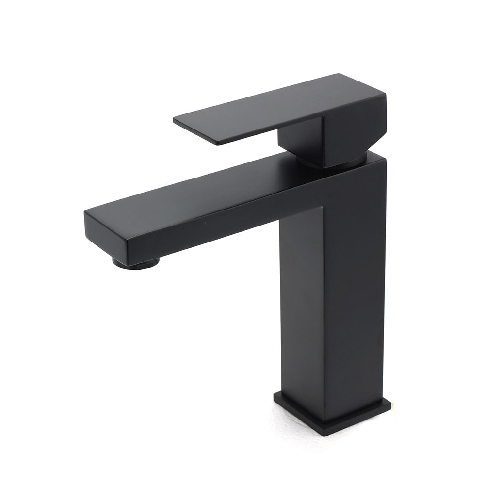 Matt Black Square Basin Mixer Tap