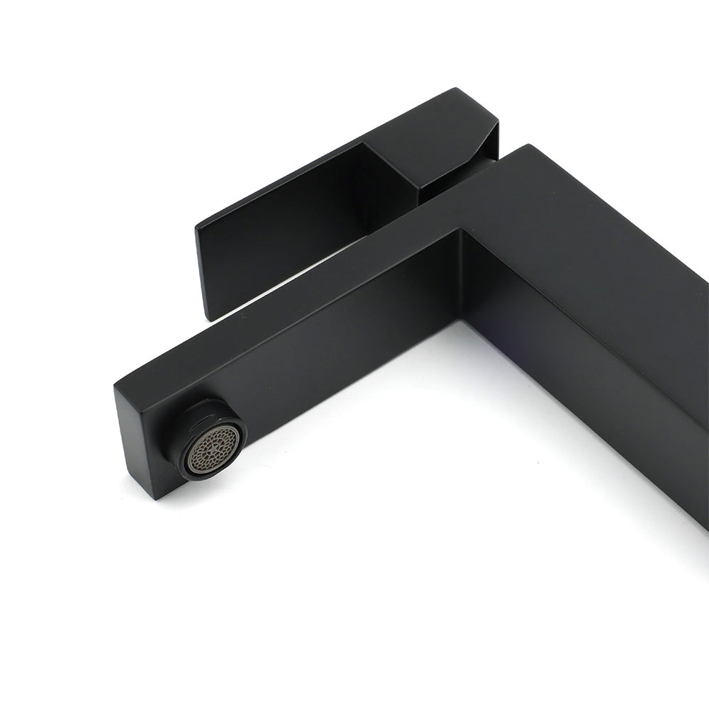 Matt Black Square Basin Mixer Tap