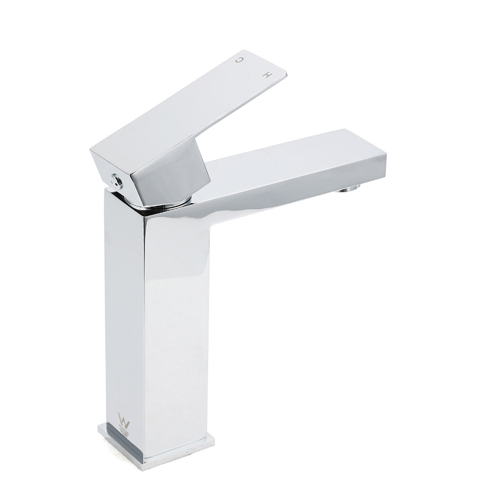 Polished Chrome Square Basin Mixer Tap
