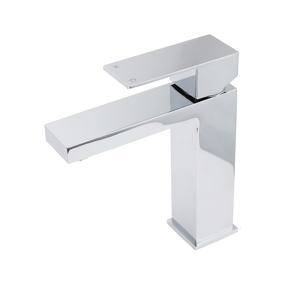 Polished Chrome Square Basin Mixer Tap