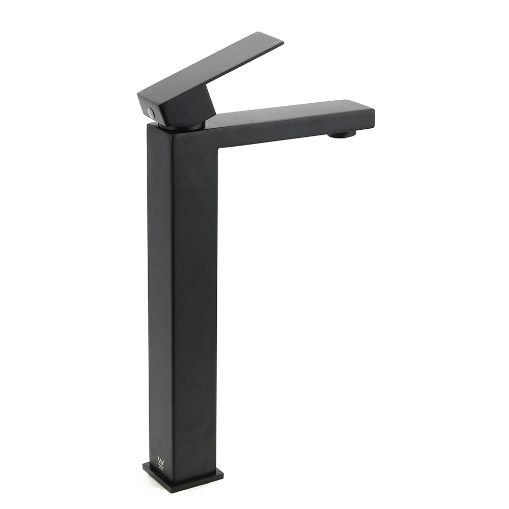 Tall Vessel Basin Mixer Tap, Matte Black