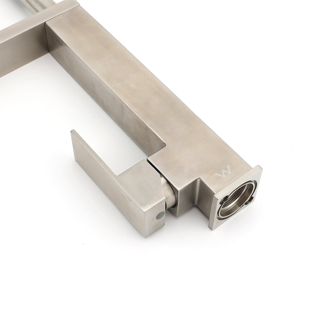 Pull Out Kitchen Mixer Tap, Swivel Spout, Brushed Nickel