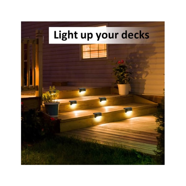 Solar LED deck lights in warm white 16 pack - view 4