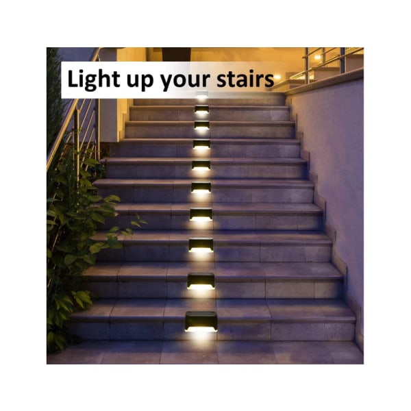 Solar LED deck lights in warm white 16 pack - view 5