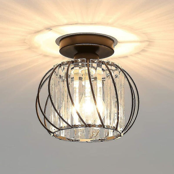 Mini crystal chandelier in black