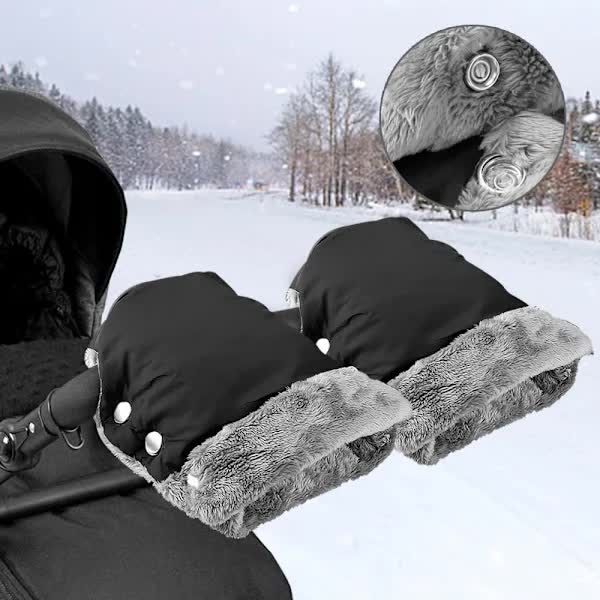 Stroller Mittens Hand Warmer Waterproof Fleece Lined