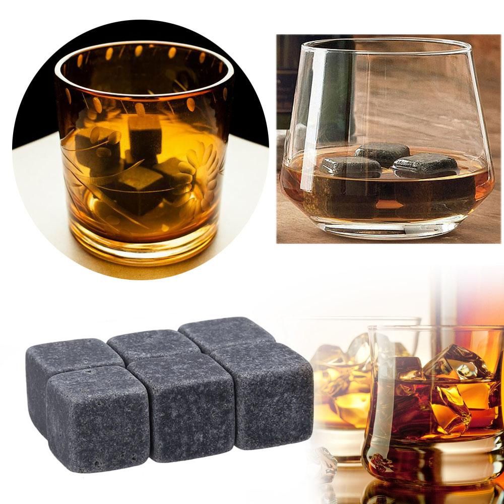 Vico Whisky Stones, Natural Soapstone, 9pcs, Grey
