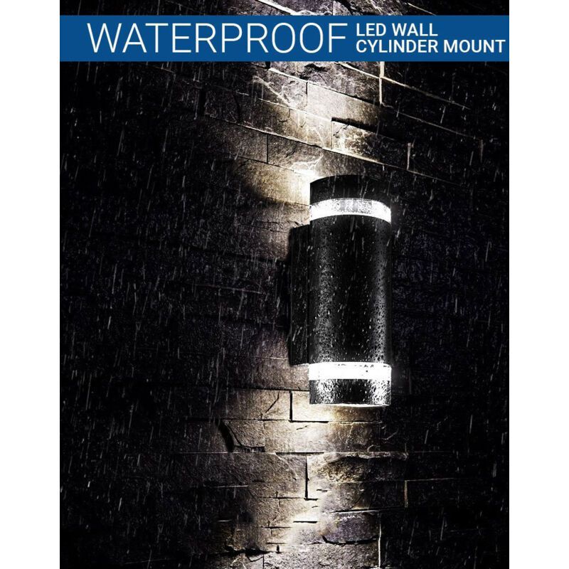 Outdoor Up Down Wall Light Aluminium GU10 Black wall sconce 3