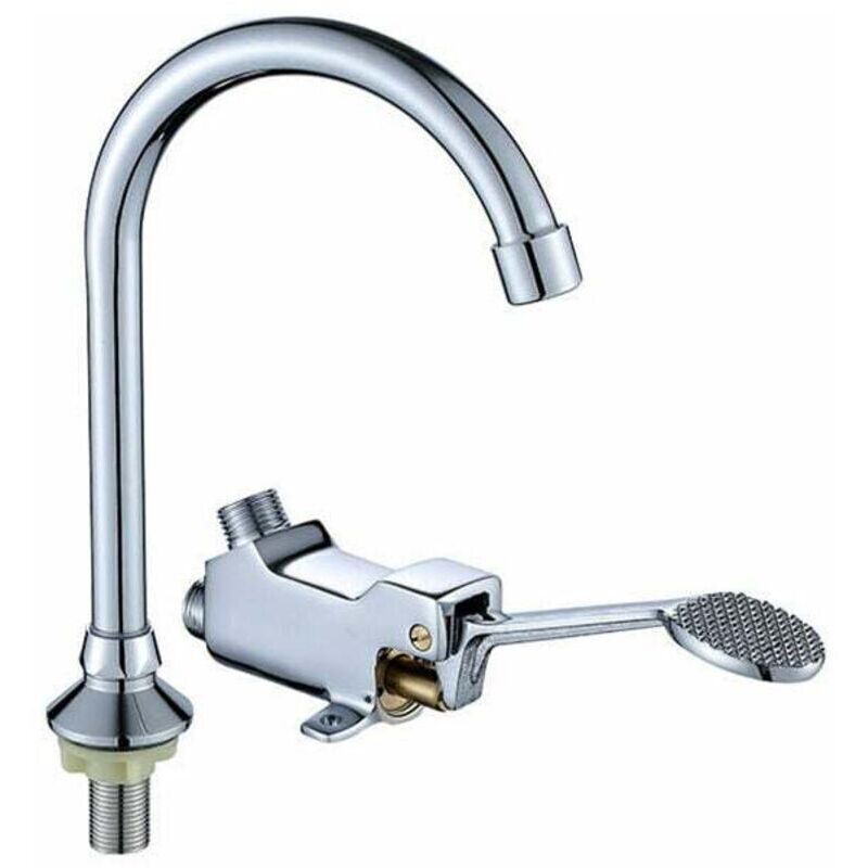 Hands Free Foot Pedal Control Tap, Mirror Chrome