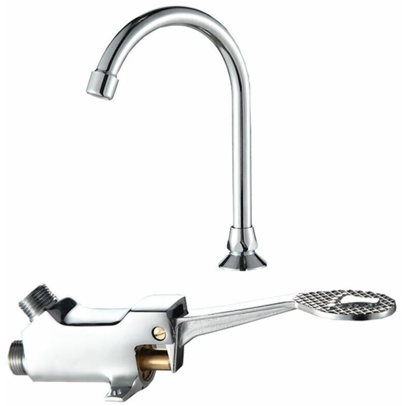Hands Free Foot Pedal Control Tap, Mirror Chrome