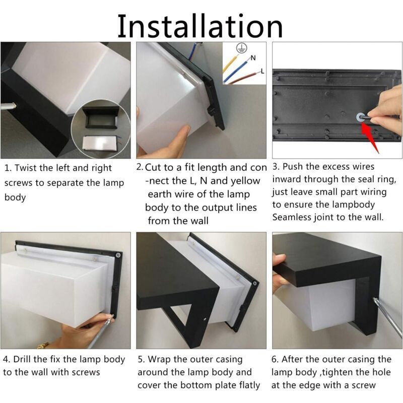 Anthracite LED outdoor wall light with cool white glow