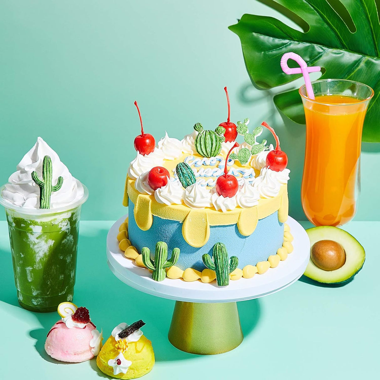 Three piece cactus silicone fondant mould set