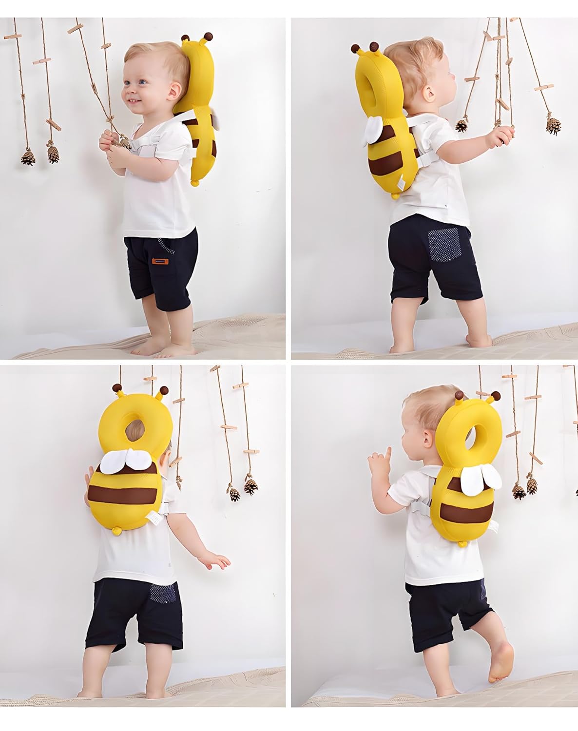 Padded toddler head protector for early walking