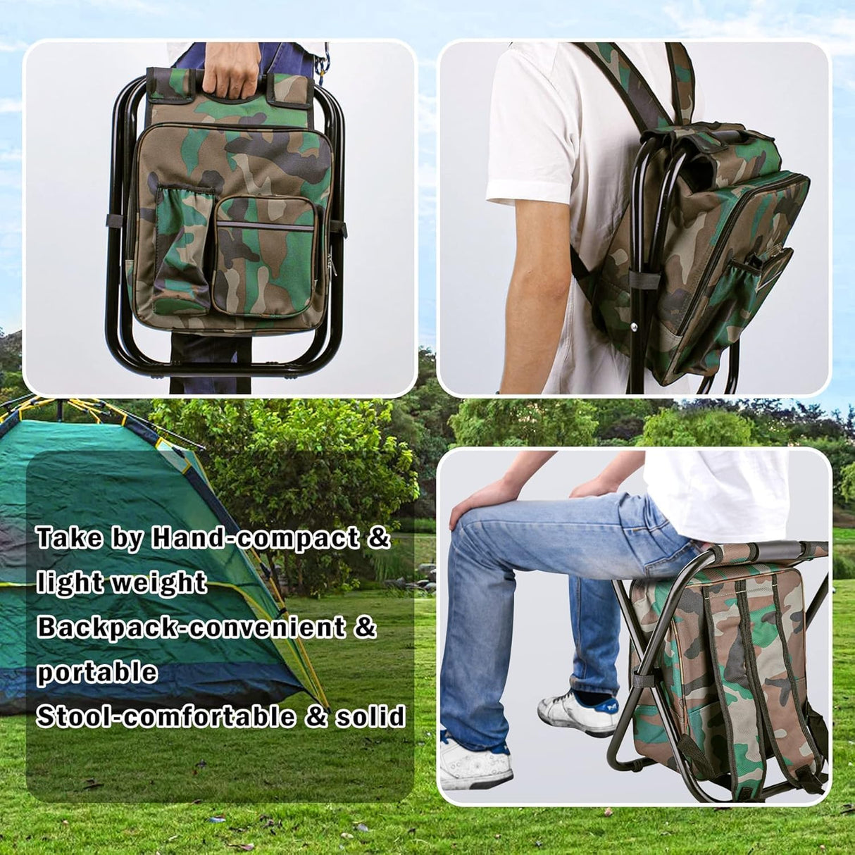 Kata Tjuta Compact Folding Camp Chair, Camouflage