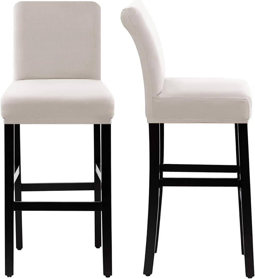 Gunnamatta ivory waterproof bar stool cover in a modern Australian kitchen view 7