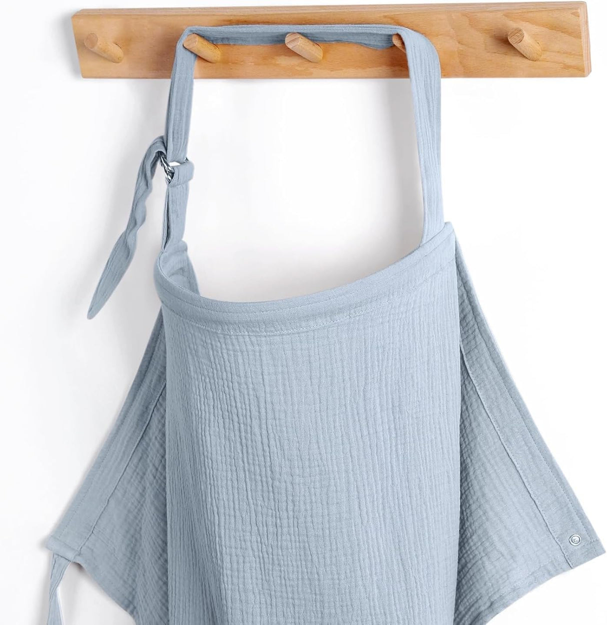 Cotton muslin breastfeeding nursing cover with rigid hoop neckline