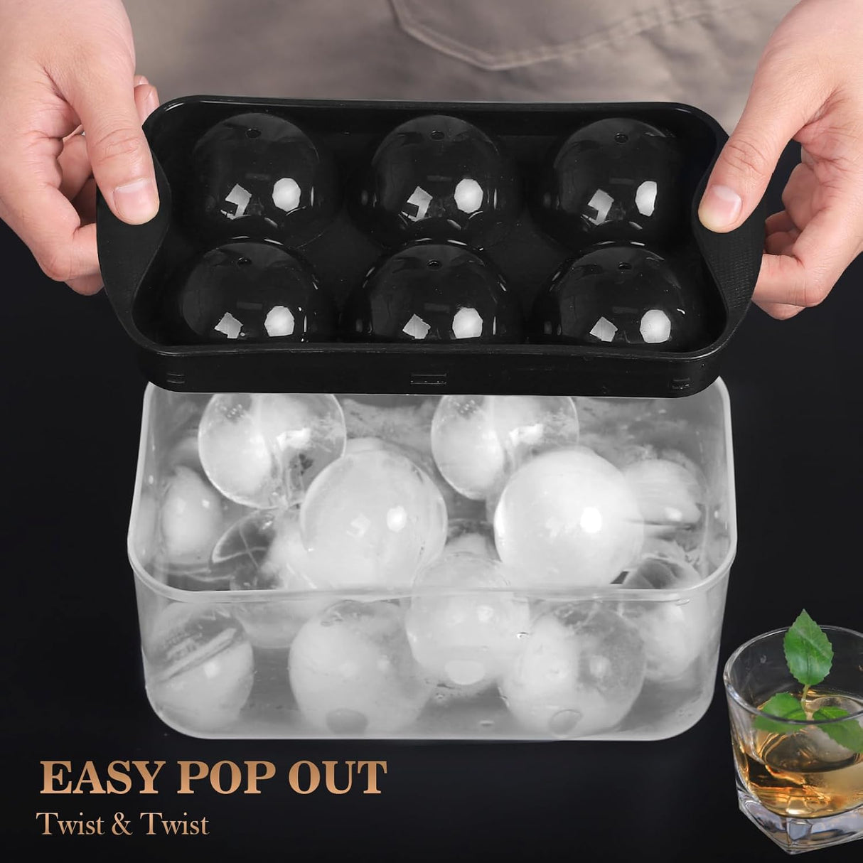 Tournus Ice Ball Mould Set with Storage Bin and Tongs